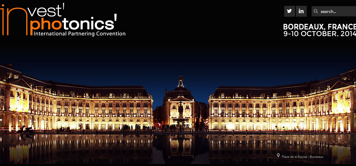 9-10 octobre | 4e édition Invest in Photonics – Bordeaux