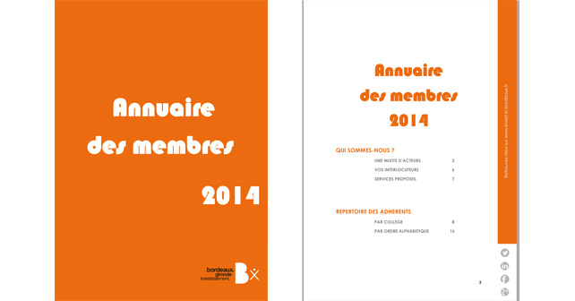 Réalisation de l’annuaire des membres 2014